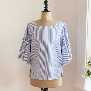 Seven7 Cottagecore Top With Ruffle Sleeves Size Large